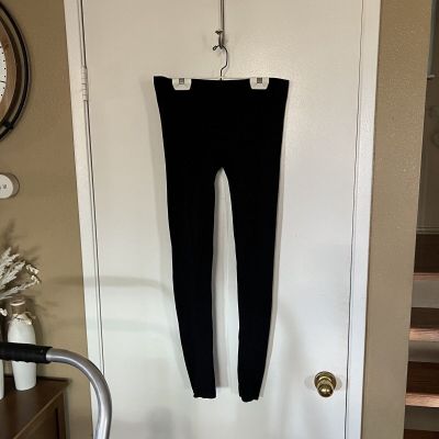 Women's Basic Leggings Black Full Length Yoga Fitness Gym Medium